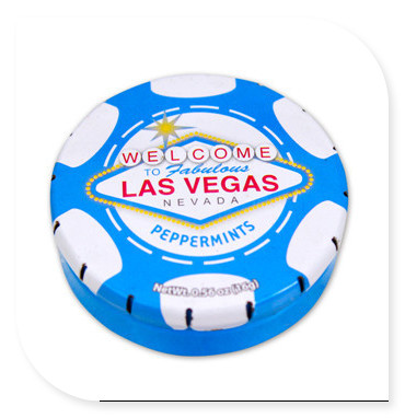 小號圓形薄荷糖鐵盒|進(jìn)口糖果小鐵盒包裝